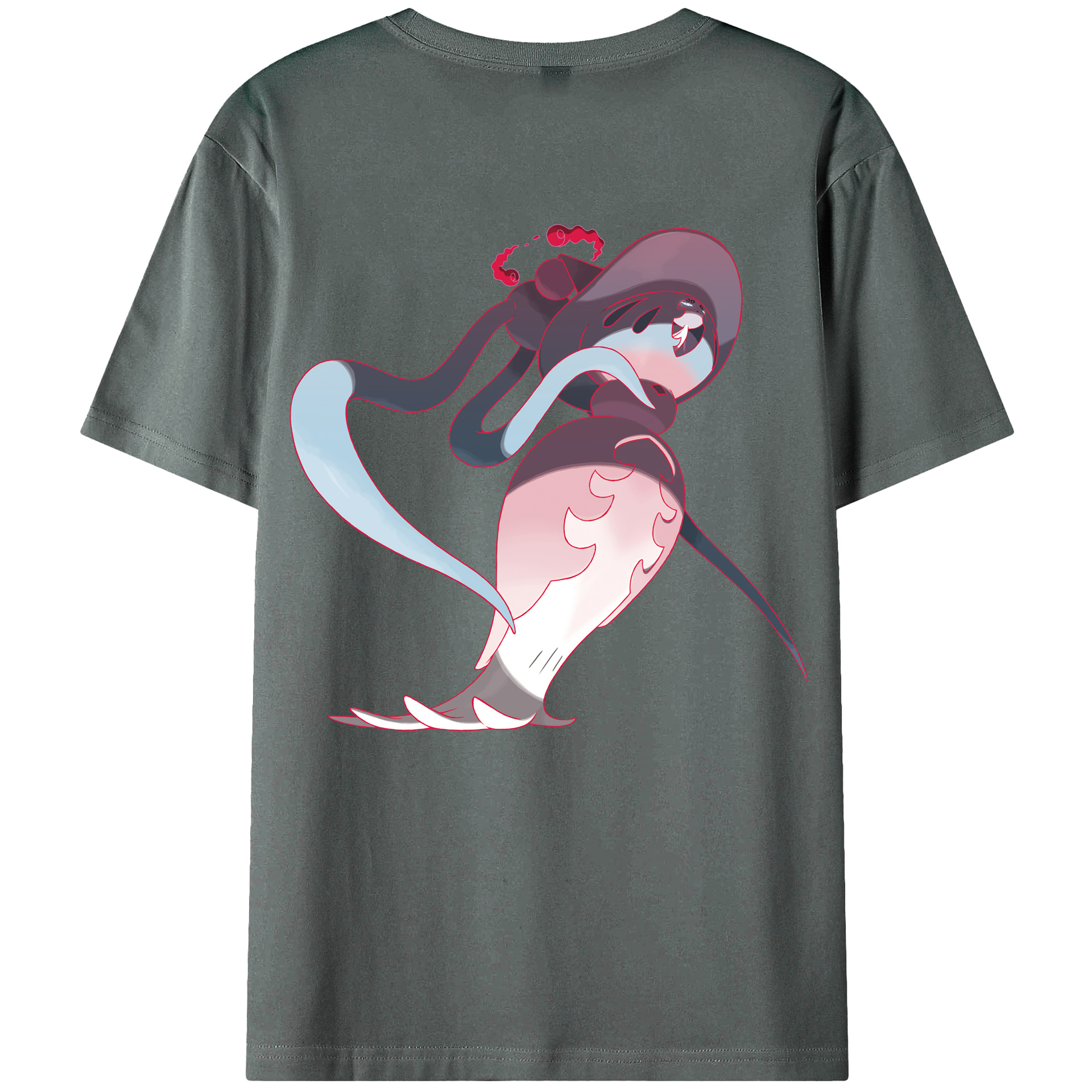 （画像用） ポケットモンスター Pokémon 綿100％ メンズ半袖Tシャツ（バックプリント） 通気性
